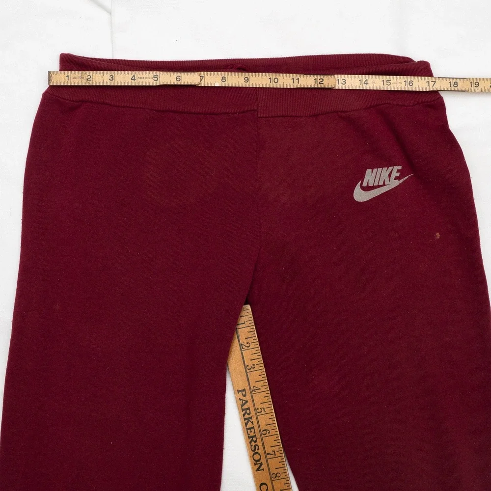 Vintage 70s 80s Nike Jogger Sweatpants‎ Maroon Mens 34x29 Grey Swoosh Logo
